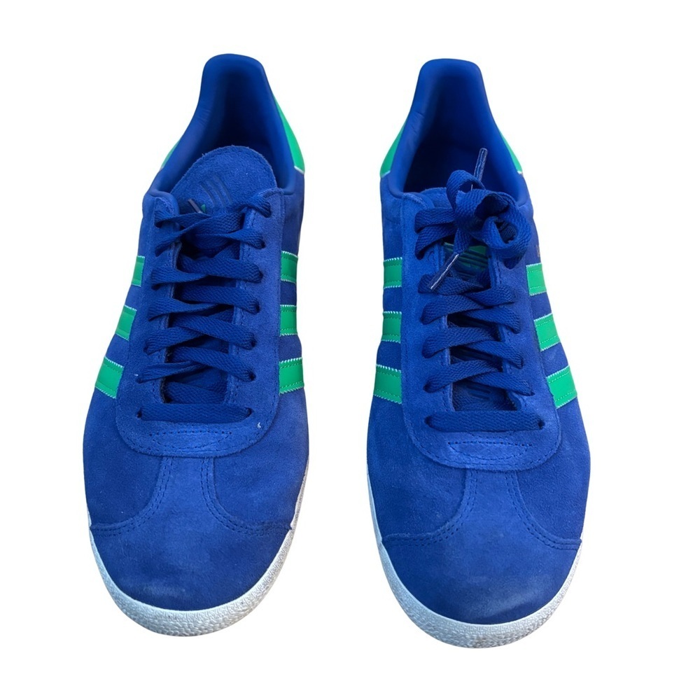 Adidas Men's Blue and Green Gazelle Suede Sneakers
